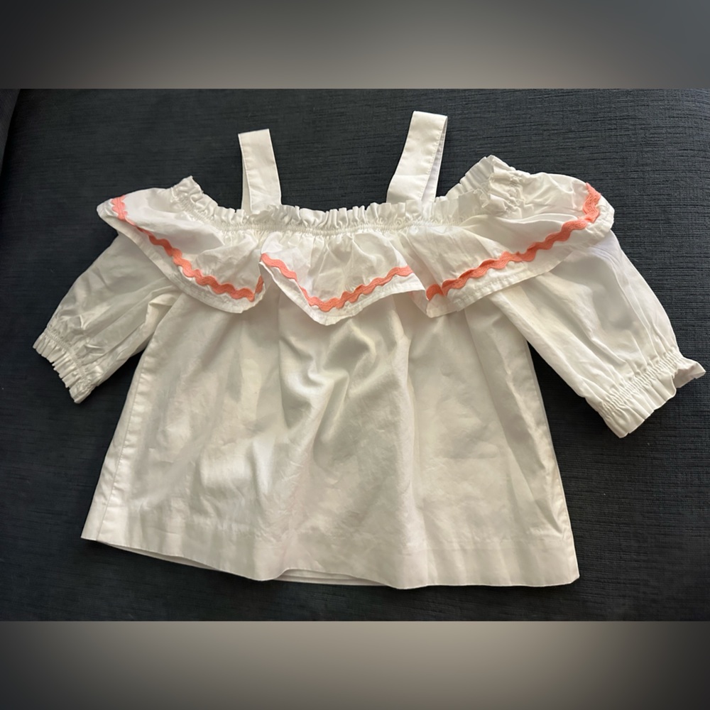 Janie and Jack White Cold Shoulder Top